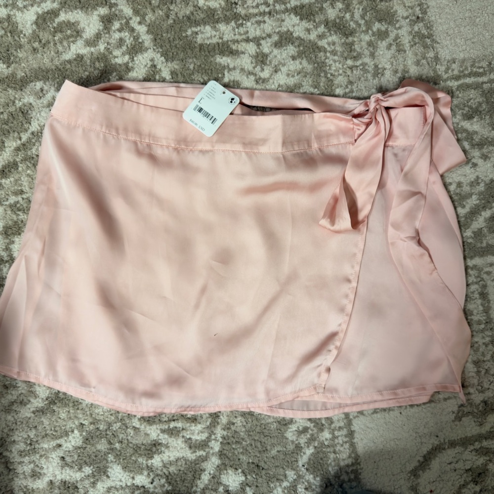 Free People Pale Pink Wrap Skirt